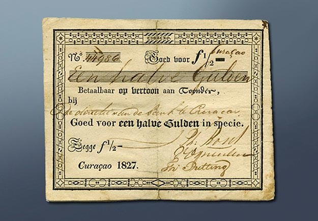  0,50 gulden biljet 1827-serie 